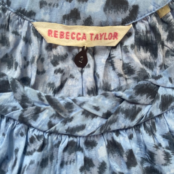 Rebecca Taylor Blue and Black Tank Top Blouse Size 2 - Picture 5 of 8